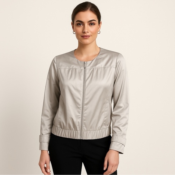 Classiques Enter Sheen Silver Taupe  Lightweight Jacket - Picture 1 of 9